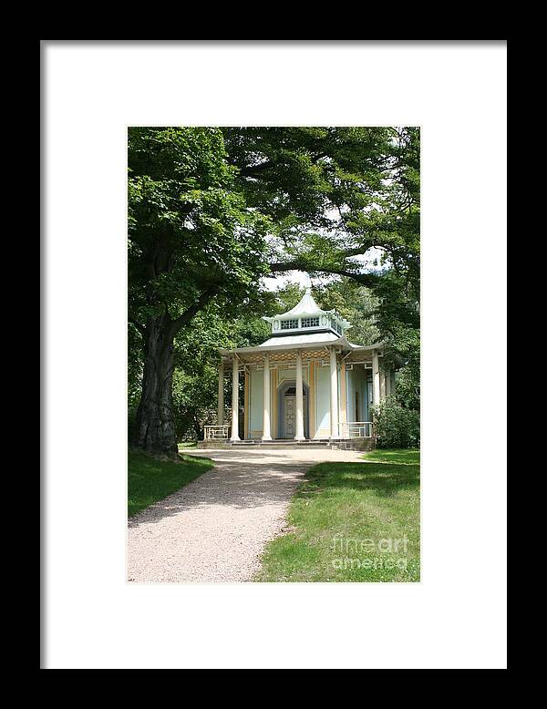 Pavilion Framed Print featuring the photograph Pavilion Park Pillnitz - Germany by Christiane Schulze Art And Photography
