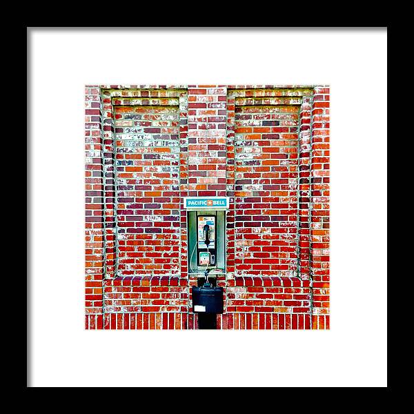 #payphone Framed Print featuring the photograph Payphone by Julie Gebhardt