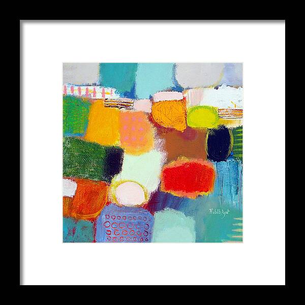 Peace Framed Print featuring the painting peace and joy/Abstract landscape with color by Habib Ayat