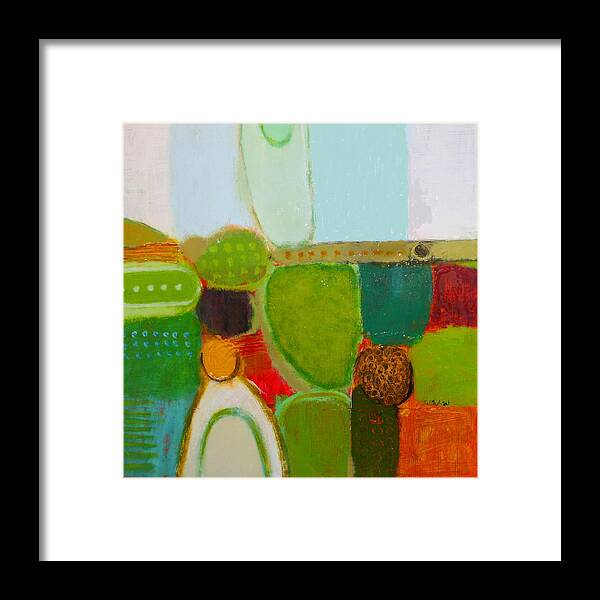 Abstract Framed Print featuring the painting Peace And Joy 4 by Habib Ayat