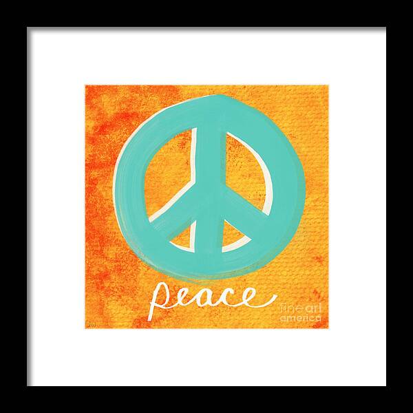 Peace Framed Print featuring the painting Peace by Linda Woods