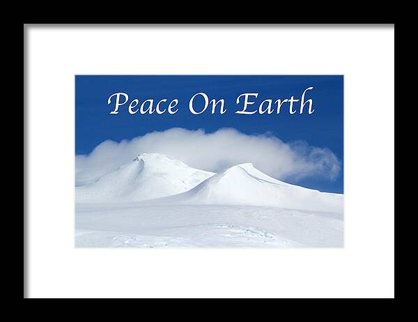 Greeting Card Framed Print featuring the photograph Peace On Earth Card by Ginny Barklow