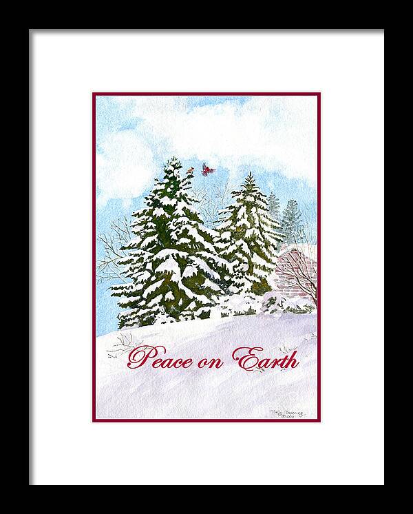 Peace On Earth Framed Print featuring the painting Peace on Earth by Melly Terpening