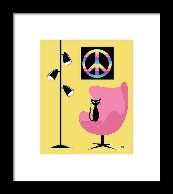 Peace Framed Print featuring the digital art Peace Symbol by Donna Mibus