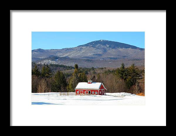New Hampshire Framed Print featuring the photograph Peaceful Barn by Larry Landolfi