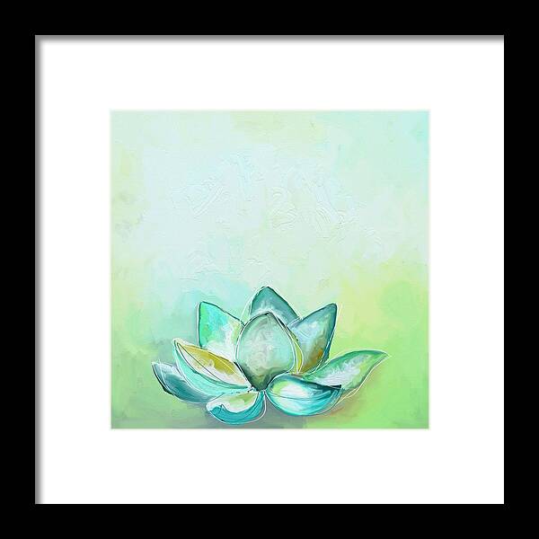 Lotus Framed Print featuring the photograph Peaceful lotus by Cathy Walters