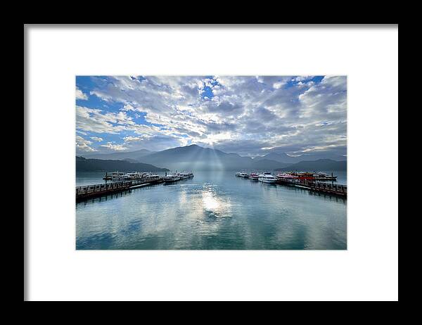 Scenics Framed Print featuring the photograph Peaceful Sun Light~ by Photo@stanley Hsu From Taiwan