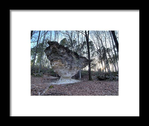 Peach Framed Print featuring the photograph Peach Tree Rock-4 by Charles Hite