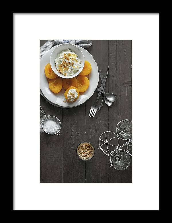 Temptation Framed Print featuring the photograph Peaches And Cream by A.y. Photography