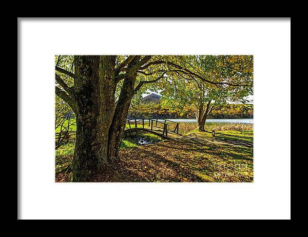 Peaks Of Otter Framed Print featuring the photograph Peaks Bridge by Mark East