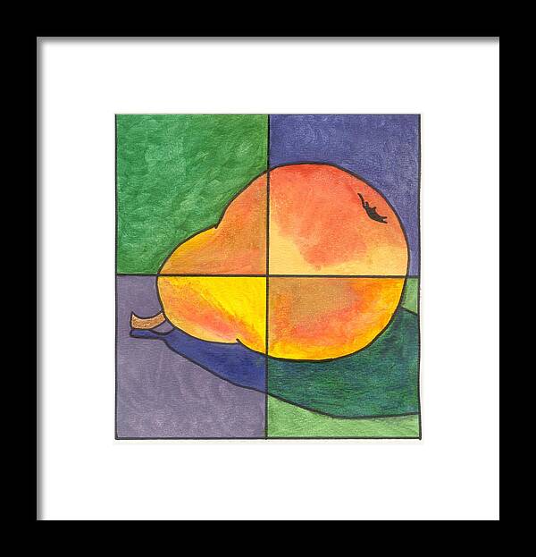 Pear Framed Print featuring the painting Pear II by Micah Guenther