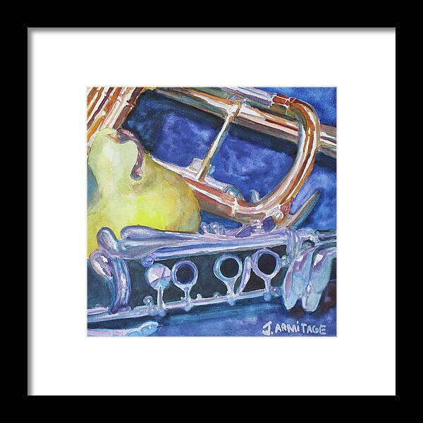 Pear Framed Print featuring the painting Pear Roadie by Jenny Armitage
