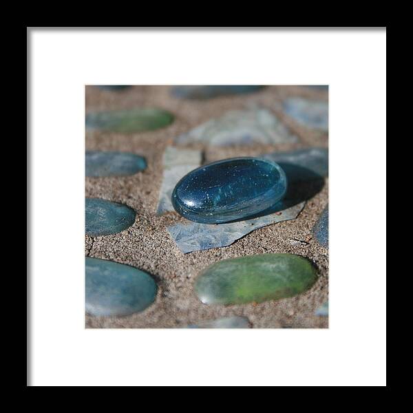 A Pebble In A Birdbath. Framed Print featuring the photograph Pebble beauty by Stella Robinson