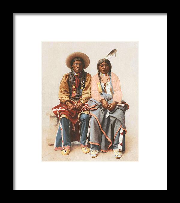 Pee Viggi And Squaw 1899 Framed Print featuring the digital art Pee Viggi and Squaw 1899 by Unknown