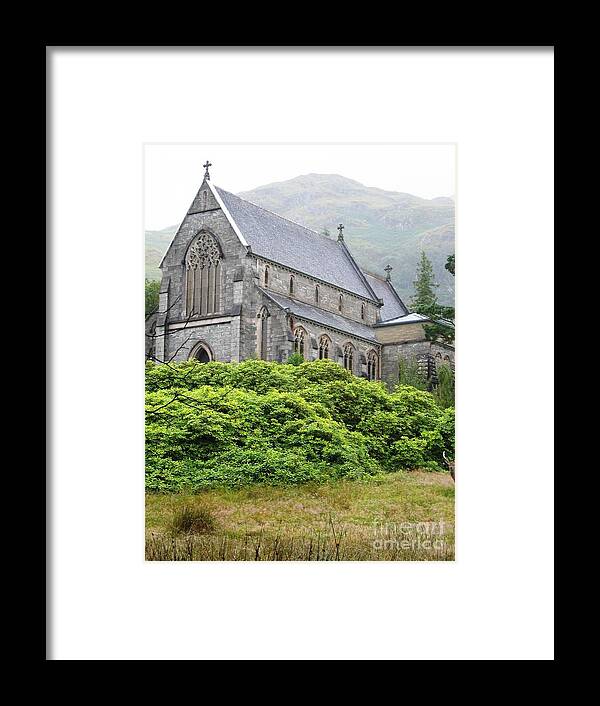 Scottish Highlands Framed Print featuring the photograph Peekaboo Deer by Denise Railey