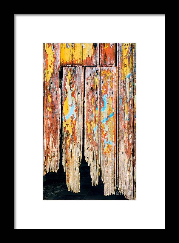 Old Framed Print featuring the photograph Peeling Door by Carlos Caetano