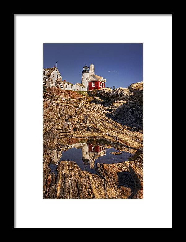 Pemaquid Point Light Framed Print featuring the photograph Pemaquid Point Light by Priscilla Burgers