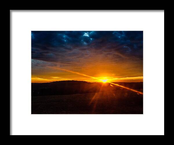 Sunset Framed Print featuring the photograph Pennsylvania Sunset by Alan Goldberg