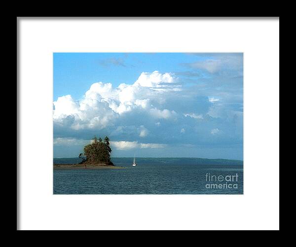 Winter Framed Print featuring the photograph Penrose Point Sail by Jeanette French