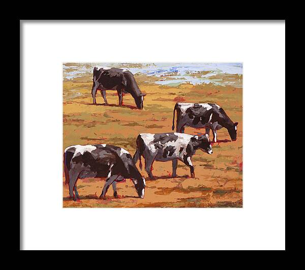 Cow Framed Print featuring the painting People Like Cows #10 by David Palmer