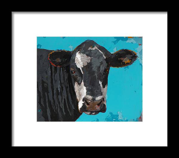 Cow Framed Print featuring the painting People Like Cows #8 by David Palmer