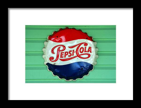 Pepsi Cola Framed Print featuring the photograph Pepsi Cap by David Lee Thompson