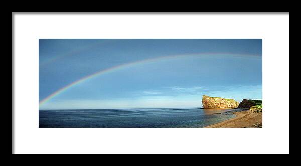 Perce' Framed Print featuring the photograph Perce' Rock by Carl Sheffer