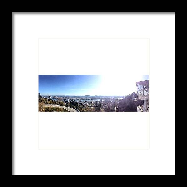  Framed Print featuring the photograph Perfect Spring Day Above Portland by Stone Grether