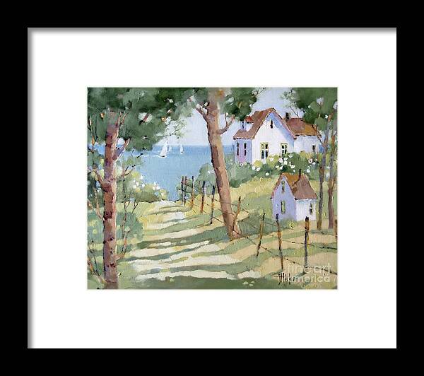 Nantucket Framed Print featuring the painting Perfectly Peaceful Nantucket by Joyce Hicks