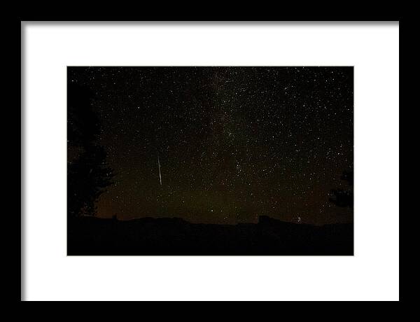 Astronomy Framed Print featuring the photograph Perseid 2014 Washburn Point Yosemite by Connie Cooper-Edwards