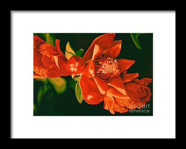 Flower Framed Print featuring the painting Persephonie's Folly by Cheryl Fecht