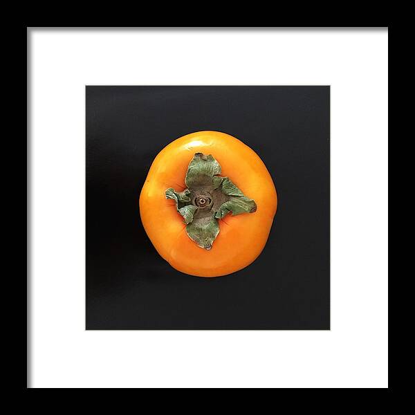 Persimmon Framed Print featuring the photograph Persimmon by Julie Gebhardt