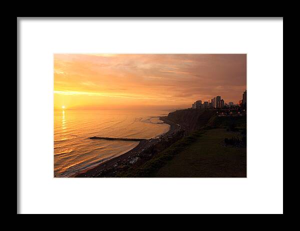 Lima Framed Print featuring the photograph Peruvian Sunset by Theo O Connor
