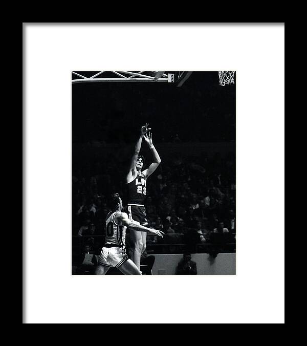 Classic Framed Print featuring the photograph Pete Maravich Shooting From Distance by Retro Images Archive