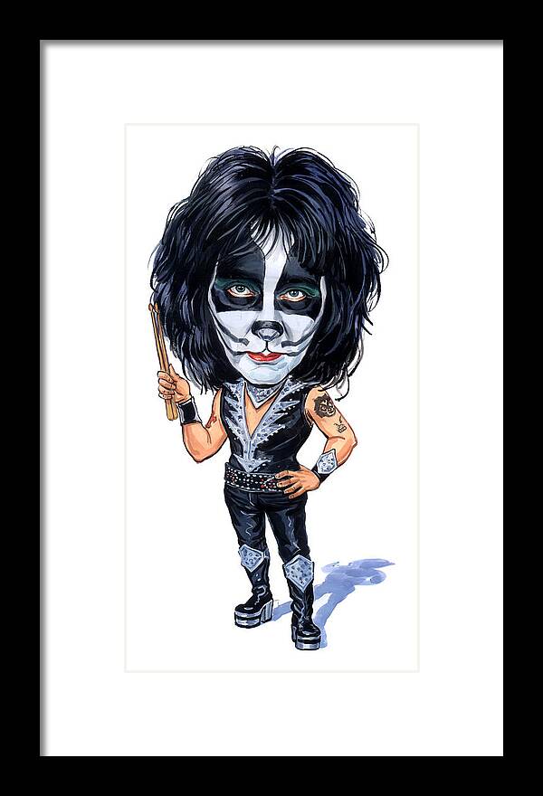 Peter Criss Framed Print featuring the painting Peter Criss by Art 