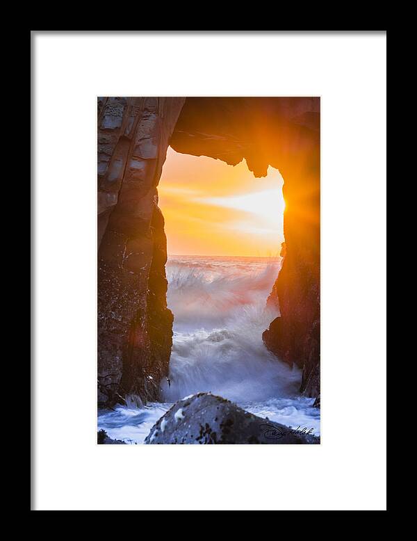 Big Sur Framed Print featuring the photograph Pfeiffer Beach Keyhole Arch by Doug Holck