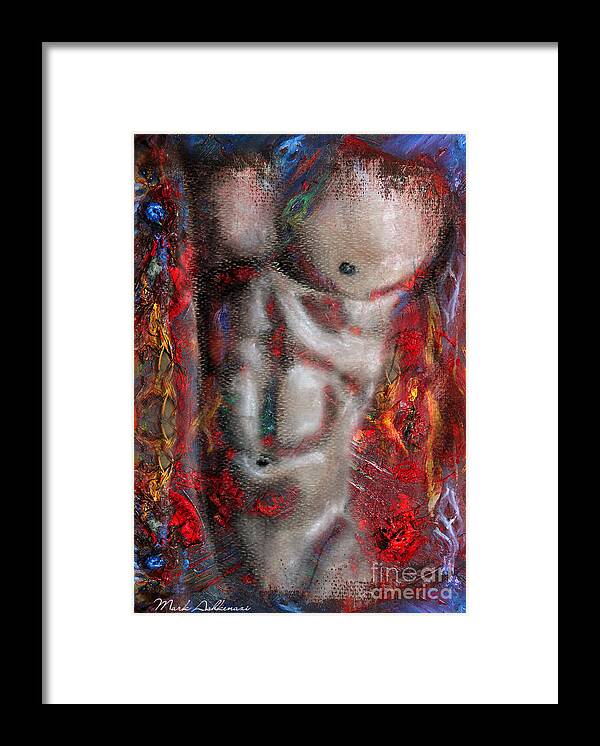 Male Nude Framed Print featuring the painting Phantomania by Mark Ashkenazi