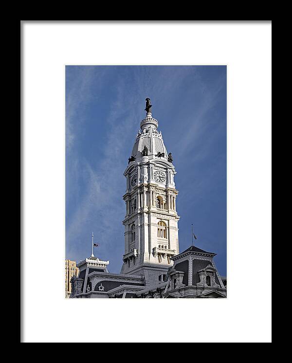 Beaux-arts Framed Print featuring the photograph Philadelphia City Hall Tower by Susan Candelario