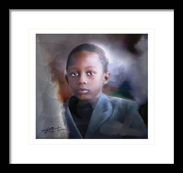Boy Framed Print featuring the painting Phillipe by Bob Salo