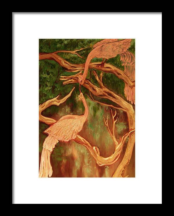  Phoenix-dares To Love Again Framed Print featuring the painting Phoenix-dares to love again by Beth Arroyo