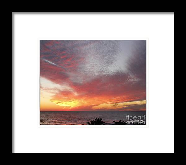 Sunset Framed Print featuring the photograph Photo Finish by Mariarosa Rockefeller