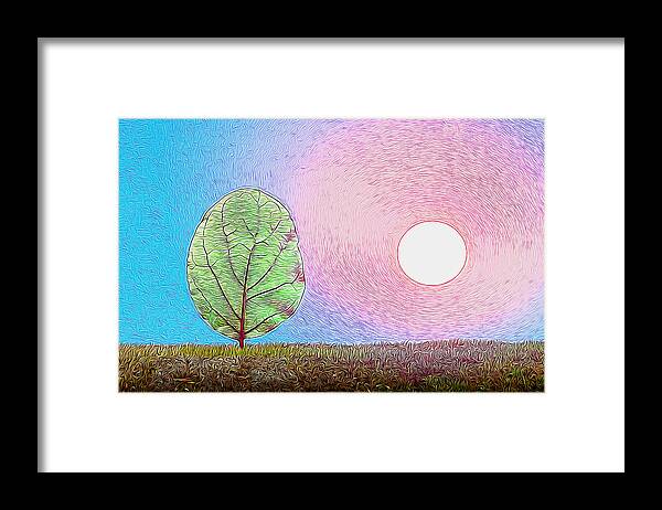 Photosynthesis Framed Print featuring the digital art Photosynthesis by Carlos Vieira