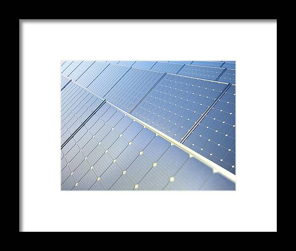 Artwork Framed Print featuring the photograph Photovoltaic Panels by Andrzej Wojcicki