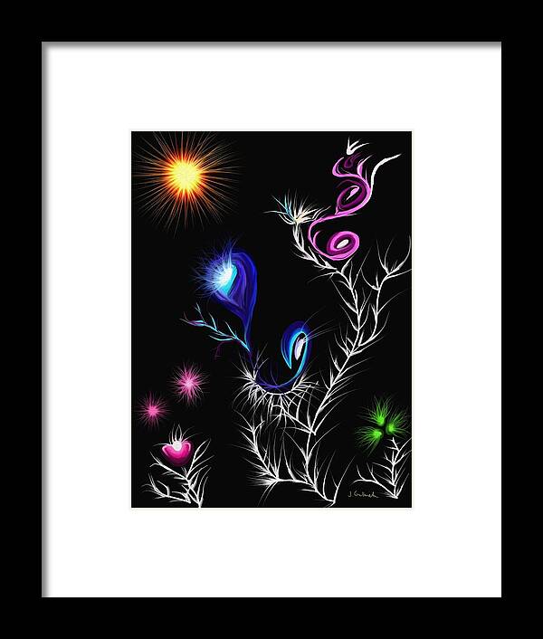 Abstract Framed Print featuring the digital art Phylos by Jennifer Galbraith