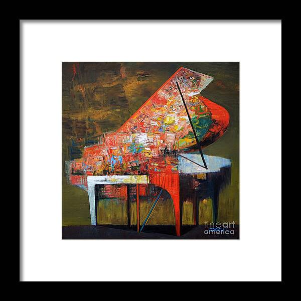 Piano Coloratura Framed Print featuring the painting piano No.59-coloratura by Zheng Li