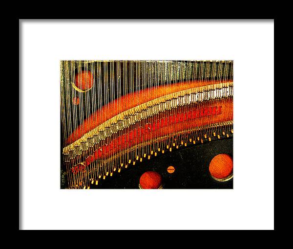 Piano Strings Framed Print featuring the photograph Piano Strings by Randi Kuhne