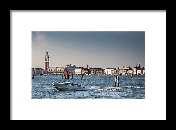 Scenics Framed Print featuring the photograph Piazza San Marco Across Canal, Venice by Cultura Exclusive/walter Zerla
