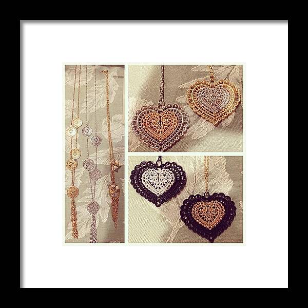 Necklace Framed Print featuring the photograph #picstitch #necklace #jewelry $5 #heart by Kristin Hecker
