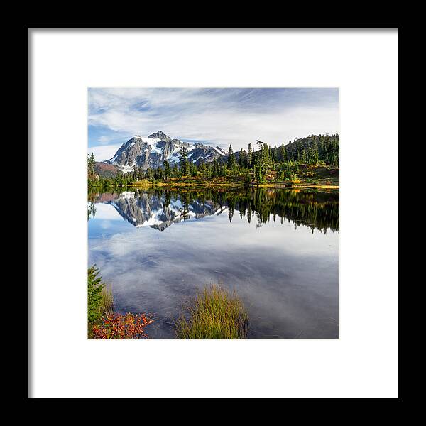 Alpine Framed Print featuring the photograph Picture Lake Reflections by Michael Russell