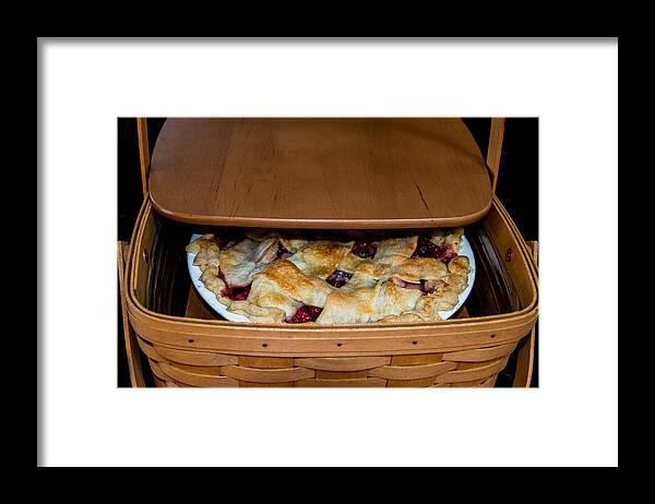 Food Framed Print featuring the photograph Pie 'n Basket by E Faithe Lester